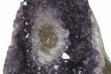 Dark-Purple Amethyst Geode Section on Metal Stand #233935-2